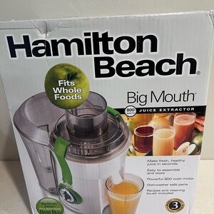 Hamilton Beach Big Mouth Juice Extractor - White and Green